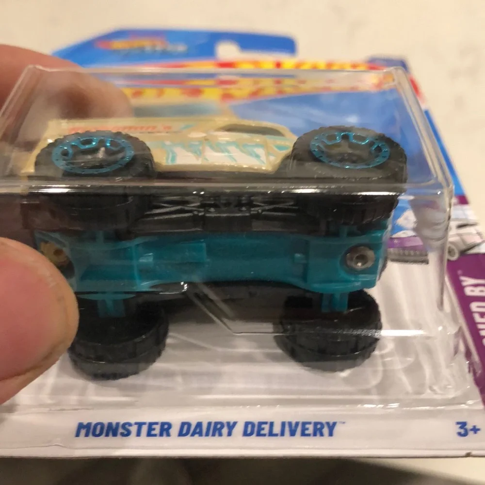 Monster Dairy Delivery Toy Car - Cream and Blue